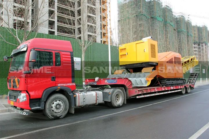 顛覆傳統(tǒng)裝車方式，山美履帶式取料機助您實現(xiàn)降本增效、節(jié)能減排！