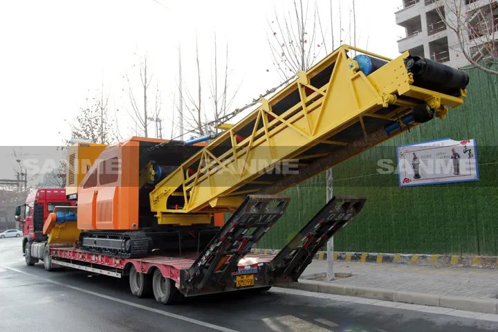 顛覆傳統(tǒng)裝車方式，山美履帶式取料機助您實現(xiàn)降本增效、節(jié)能減排！